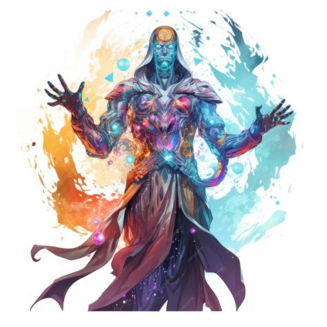 Premium AI Image | Enigmatic Eternals A Cosmic Humanoid's Journey