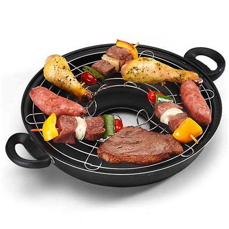 Panela Churrasqueira De Fogão - Panela Churrasqueira de Fogão Antiaderente Grill 24,5 cm Alumínio ...