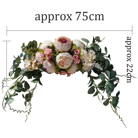 Artificial Wreath Threshold Flower Peony Rose DIY Wedding Party Flower