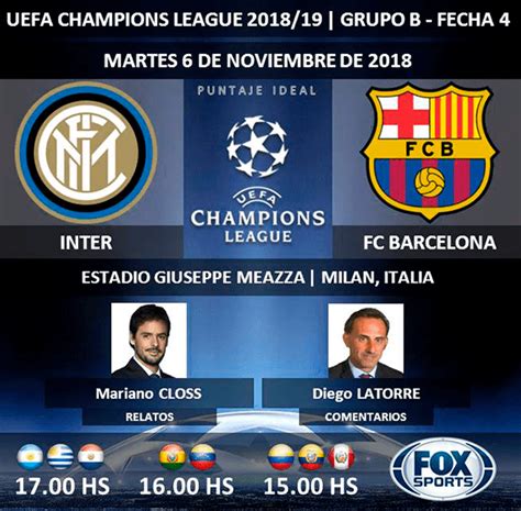 Fc Barcelona Vs Inter De Milán En Vivo Vía Fox Sports Con Mauro Icardi