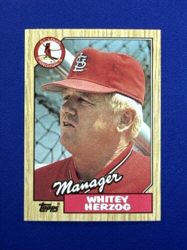 1987 Topps Tiffany 243 Whitey Herzog Legendary Cardinals Manager