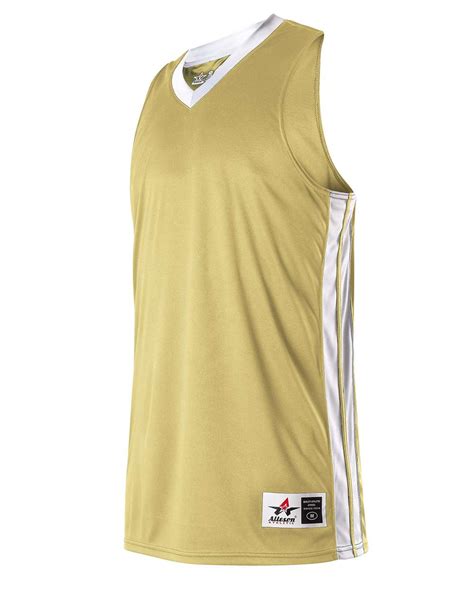 Alleson Athletic Alleson Athletic Women S Single Ply Basketball Jersey Color Vegas Gold