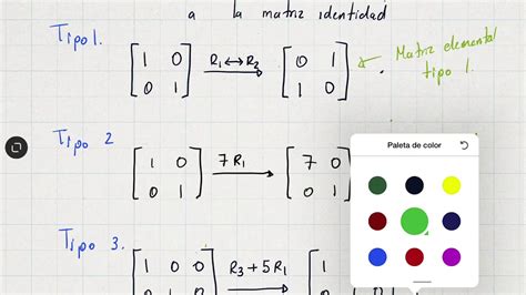 Matrices Elementales En Álgebra Lineal Youtube