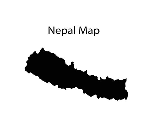 Nepal Map Silhouette Vector Illustration 15938553 Vector Art At Vecteezy