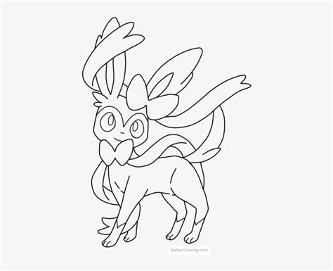 Pokemon Sylveon Eevee Pikachu Coloring Pages