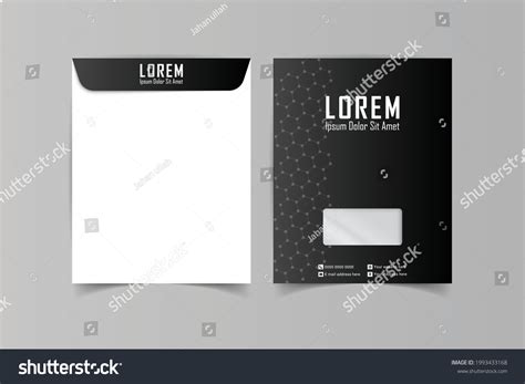 A4 Envelope Template Print Ready Template Stock Vector (Royalty Free ...