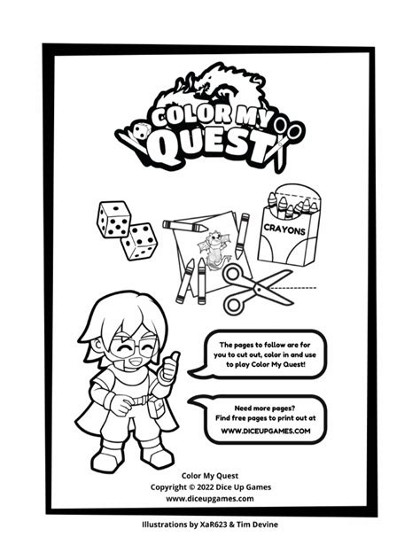 Color My Quest Free Printable Sheets Baddies Pdf