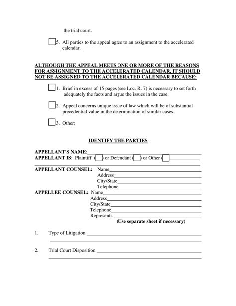 Ohio Civil Appeal Docketing Statement Fill Out Sign Online And