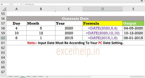 Date Function In Excel Excel Help