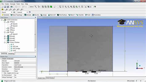 3D Conduction Using Ansys Workbench Geometry YouTube