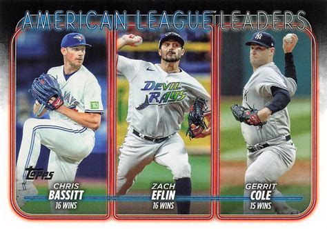 Topps American League Leaders Wins Chris Bassitt Zach Eflin