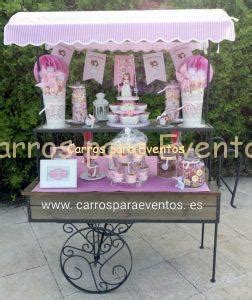 Carro de madera y forja para Chuches Primera Comunión Carros para Eventos