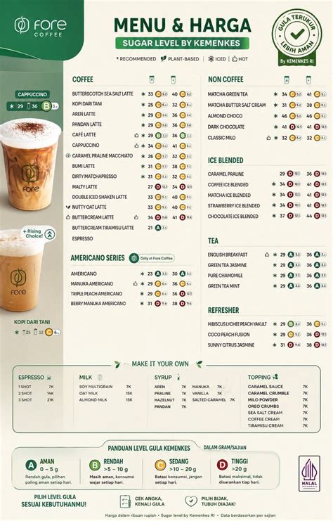 viral nutri level  menu kopi fore minuman favoritmu masuk level
