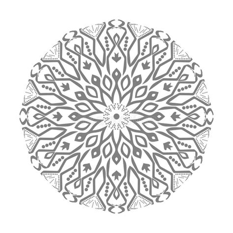 Grey Mandala Vector On White Background Illustrations Stock Vector
