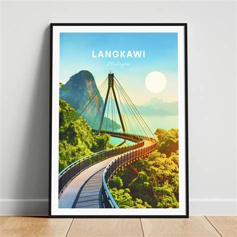 Langkawi Travel Print Malaysia Wall Art Langkawi Poster Langkawi Sky