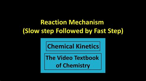 Reaction Mechanism Slow Step Followed By Fast Step Youtube