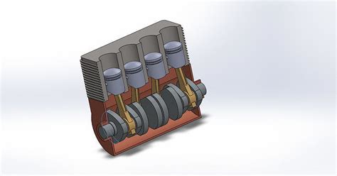 4-CYLINDER ENGINE 3D model animated | CGTrader