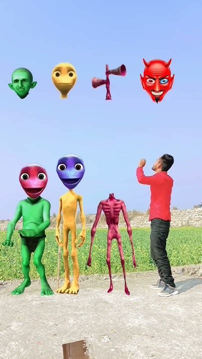 Dancing Red Siren Yellow Alien And Green Jocker Correct Head Matching Game Funny Magical Vfx 😄