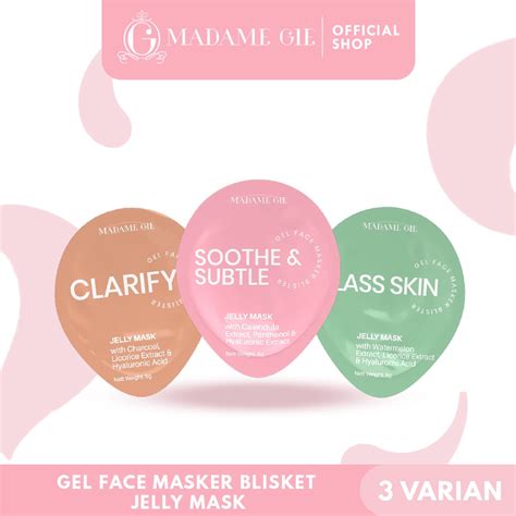 Jual Madame Gie Jelly Mask Skincare Gel Masker Wajah Blister Shopee