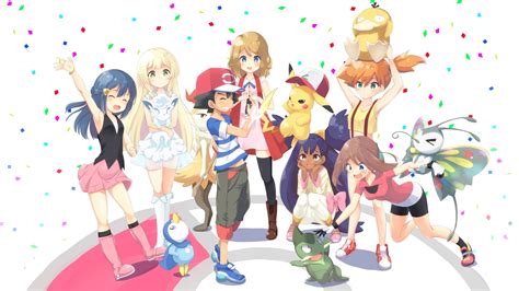 Pikachu Dawn Lillie May Ash Ketchum And 8 More Pokemon And 7 More