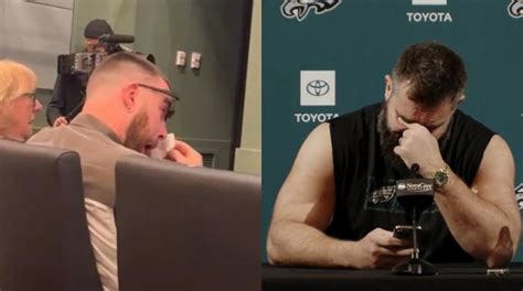 Travis Kelce, family get emotional during Jason's NFL retirement speech