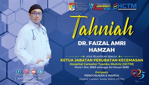 Tahniah Dr Faizal Amri Hamzah Jabatan Perubatan Kecemasan