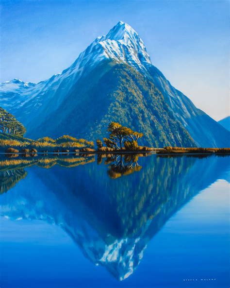 Mitre Peak Reflections Milford Sound Nz Finalist Australian