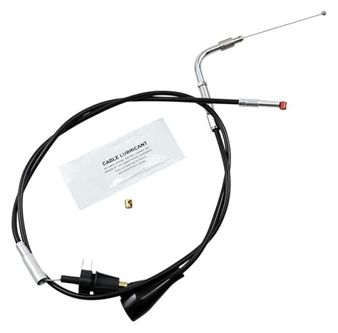 Barnett Black Vinyl Idle Cable For Harley Touring With Cruise