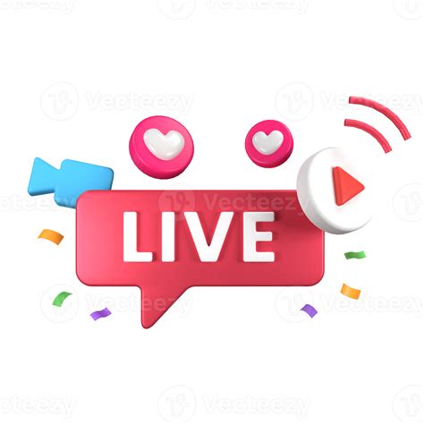 En Vivo transmisión 3d ilustración 22603437 PNG