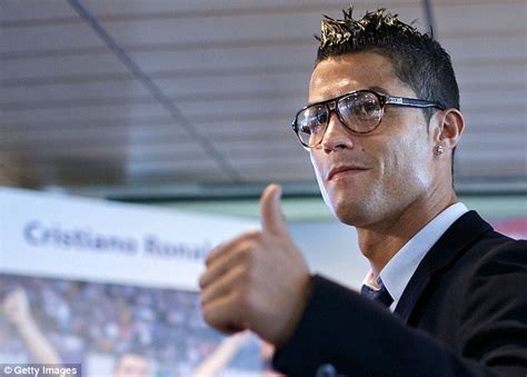 Cristiano Ronaldo Glasses Picture Special After Signing Real Madrid Contract Daily Mail Online