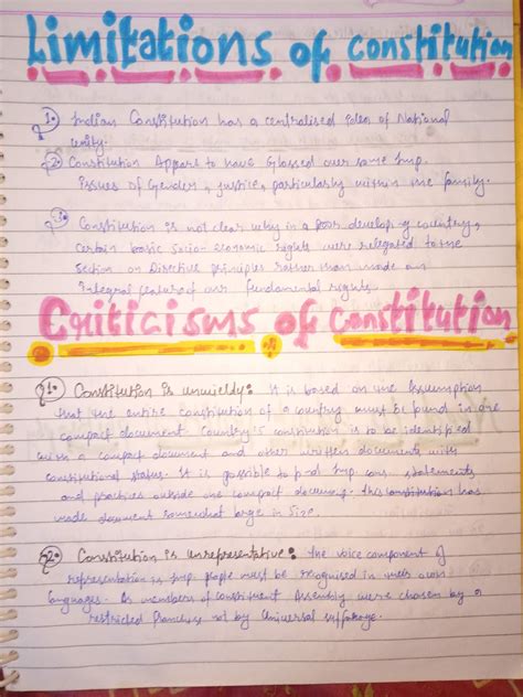 Handwritten Notes Of The Philosophy Of The Constitution Class Th