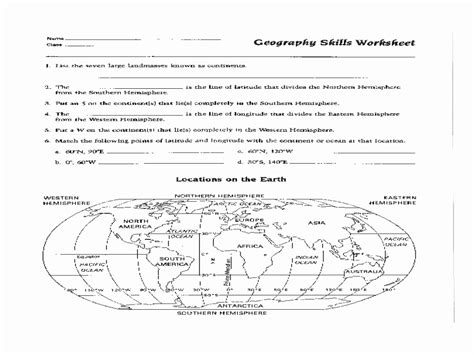 Free Map Skills Worksheets Inspirational Free Printable Map Skills Worksheets – Simple Template ...