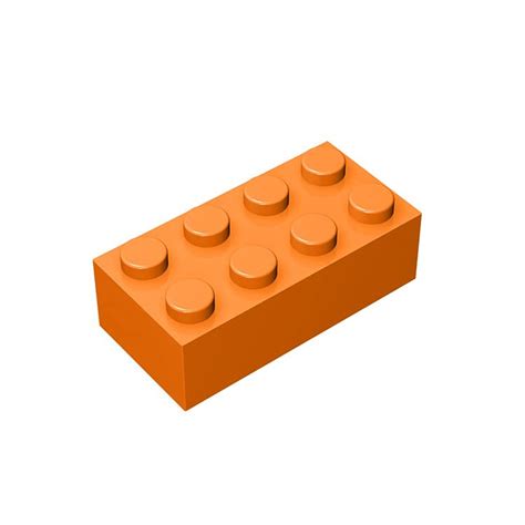 Classic Bulk Brick Block 2x4 100 Piece Building Brick Orange