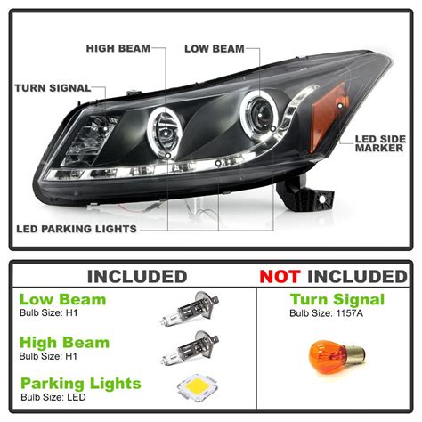 Honda Accord Dr Sedan Angel Eye Halo Led Drl Projector