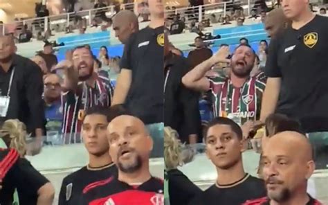 VÍDEO Presidente do Fluminense briga torcedores do Fla