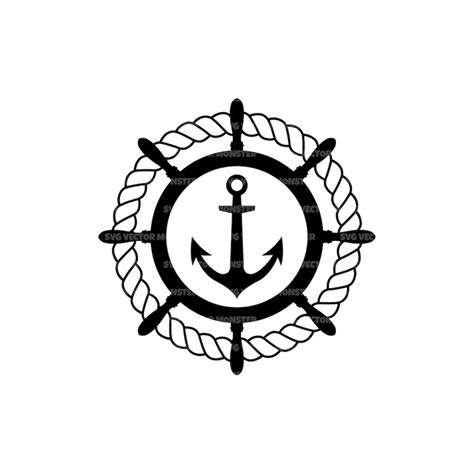 Anchor Svg Ship Wheel Svg Circle Rope Svg Nautical Svg O Inspire Uplift