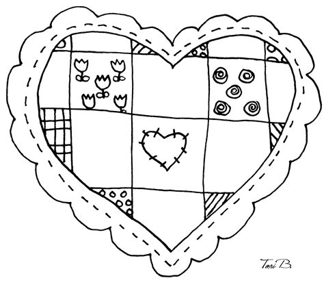 Patchwork Hearts Clip Art Library