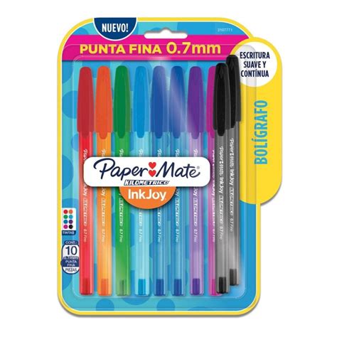 Bol Grafos Paper Mate Ink Joy Kilom Trico Punto Fino Mm Multicolor