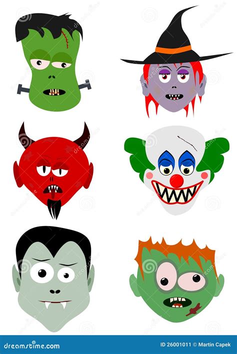 Funny Halloween Faces Stock Image - Image: 26001011