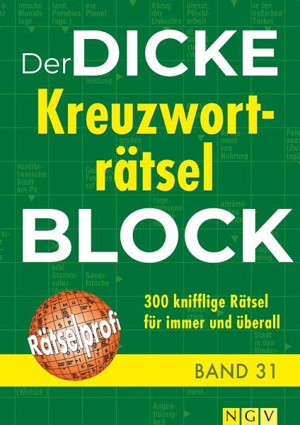 Der dicke Kreuzworträtsel Block Band 31 portofrei bei bücher de bestellen