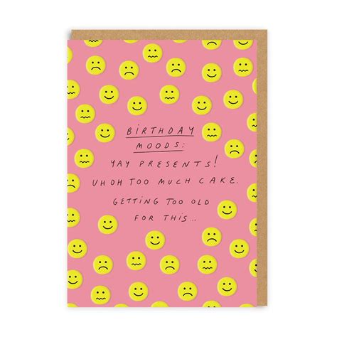 Birthday Moods Greeting Card Ohh Deer