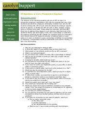 20 Questions For Prospective Employers Pdf 20 Questions To Ask A