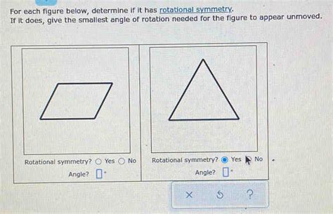 Solved For Each Figure Below Determine If It Has Rotational Symmetry