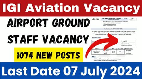 IGI Aviation Airport Ground Staff CSA Vacancy 2024 1074 Posts