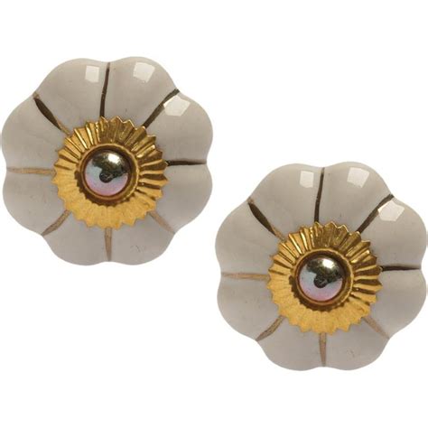 Boutons De Porte Classique Pour Meubles Fleur Lot De Blanc