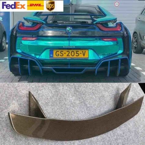 For Bmw I8 Coupe Real Carbon Fiber Rear Boot Trunk Wing Lip Spoiler 2014 2020 Ebay