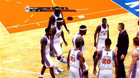 Nba Live 09 Gameplay New York Knicks Vs Utah Jazz Youtube