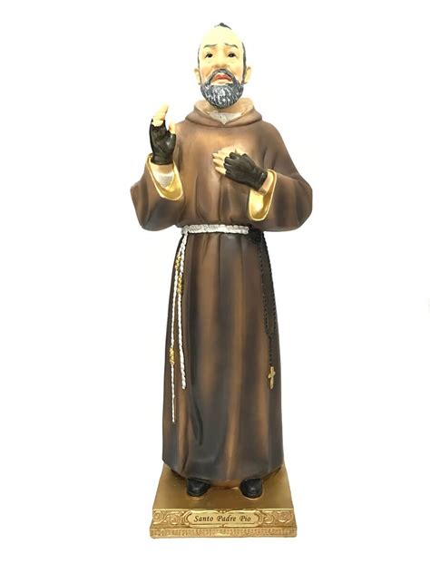 Imagem Padre Pio Grande Resina Linha Premium Cm