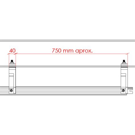 Aes Twin Track Rail Per M Hangers Mm With Fixings Aes Food