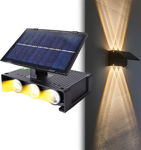 YUNYODA Solarlampen für Außen Garten 4 Stück Solarleuchte Wandleuchte